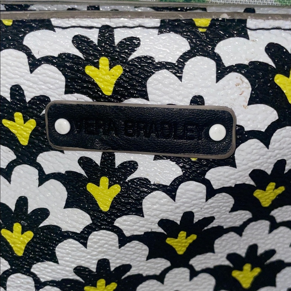 Vera Bradley Black and Yellow Floral Wristlet - Picture 2 of 7